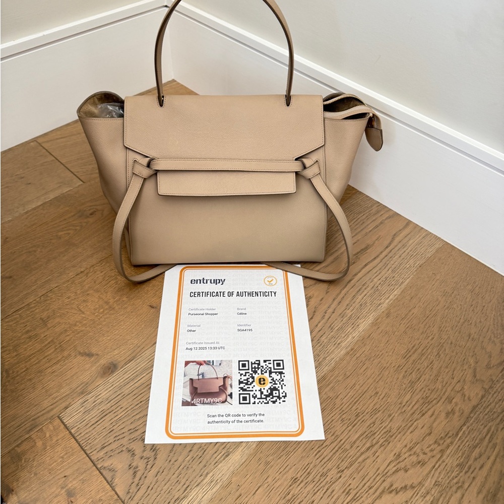 Celine mini belt bag in taupe